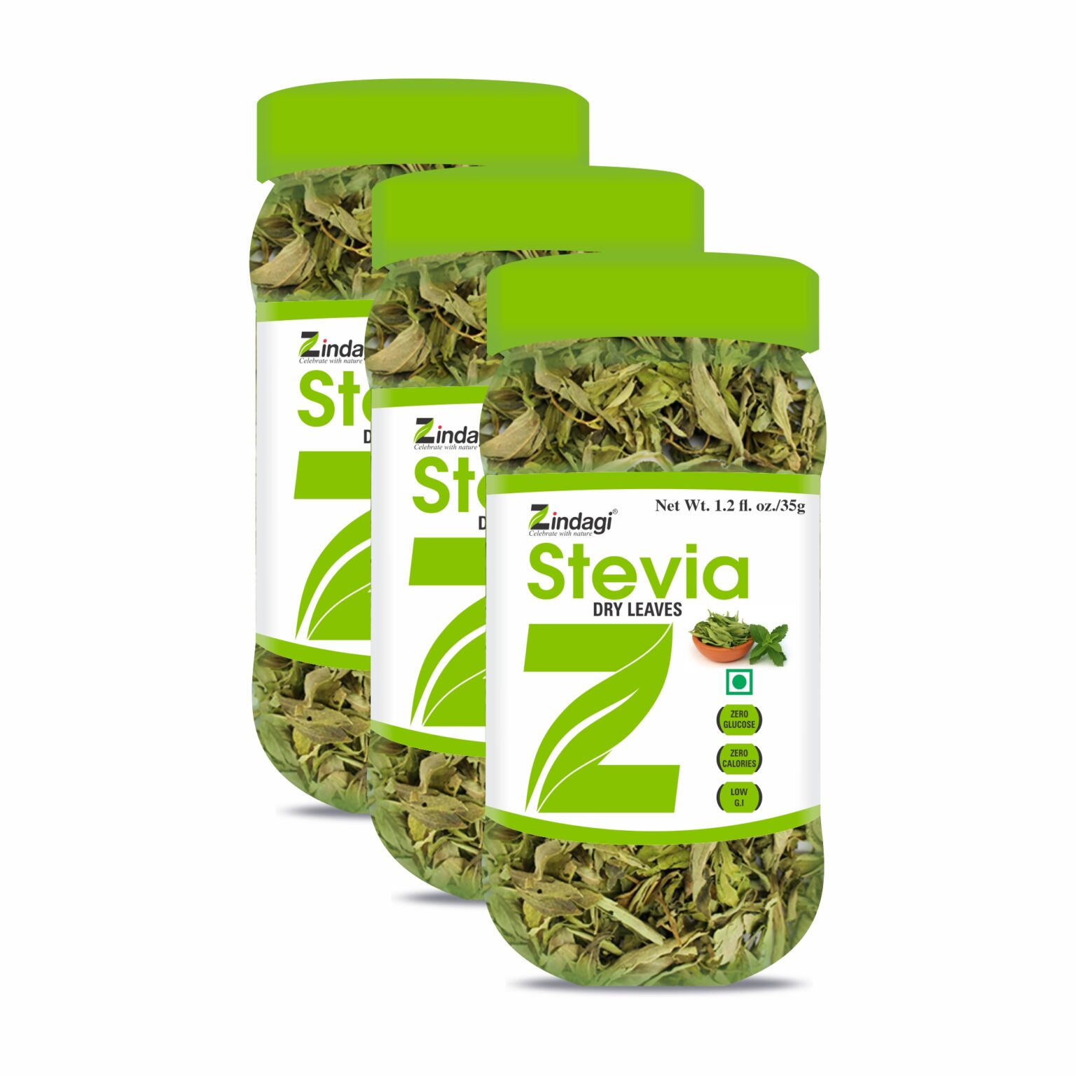 Buy Zindagi Stevia Dry Leaves 35gm Pack Of 3