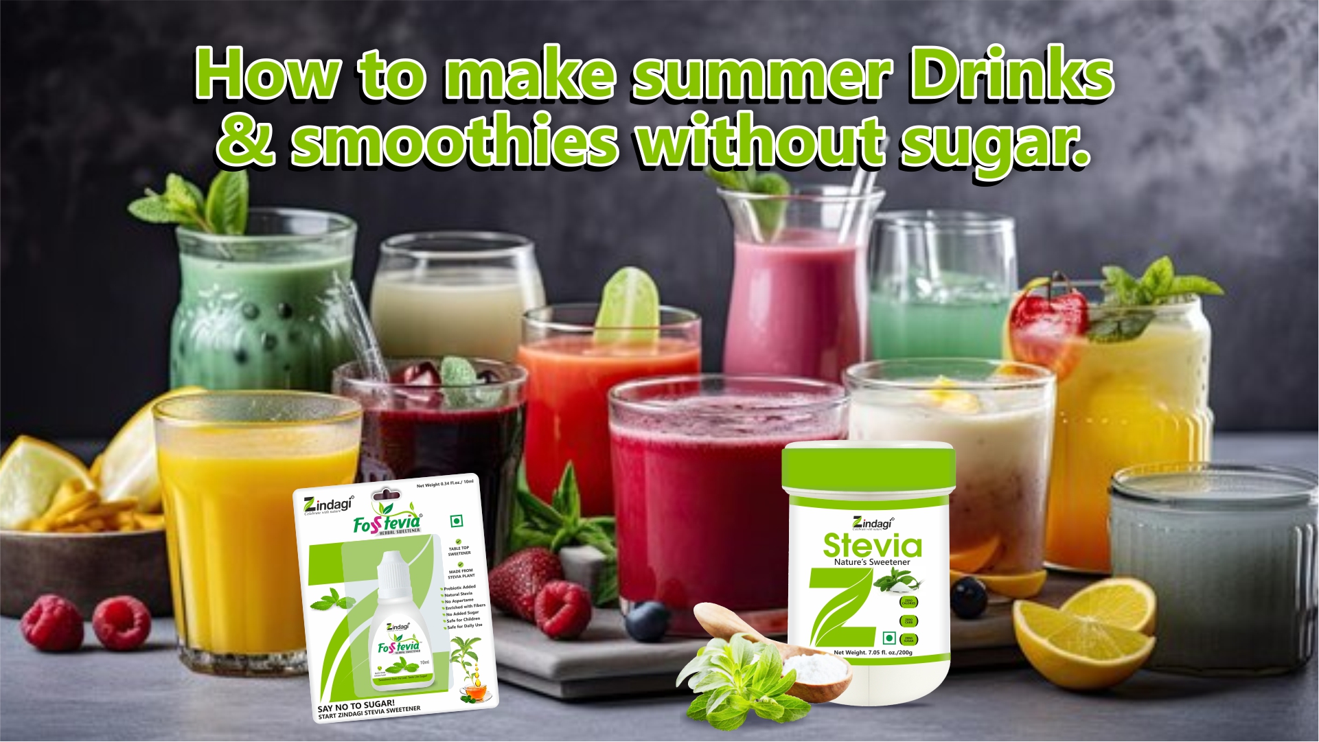 How can I make summer drinks without sugar?